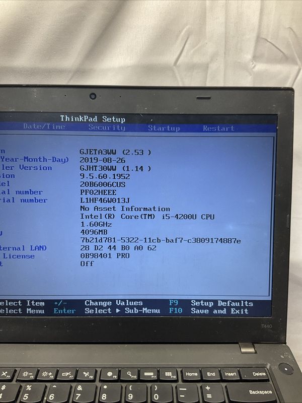 Lenovo ThinkPad T440 Laptop | Intel Core i5 4th Gen | 4GB RAM | NO SSD | For Parts or Repair