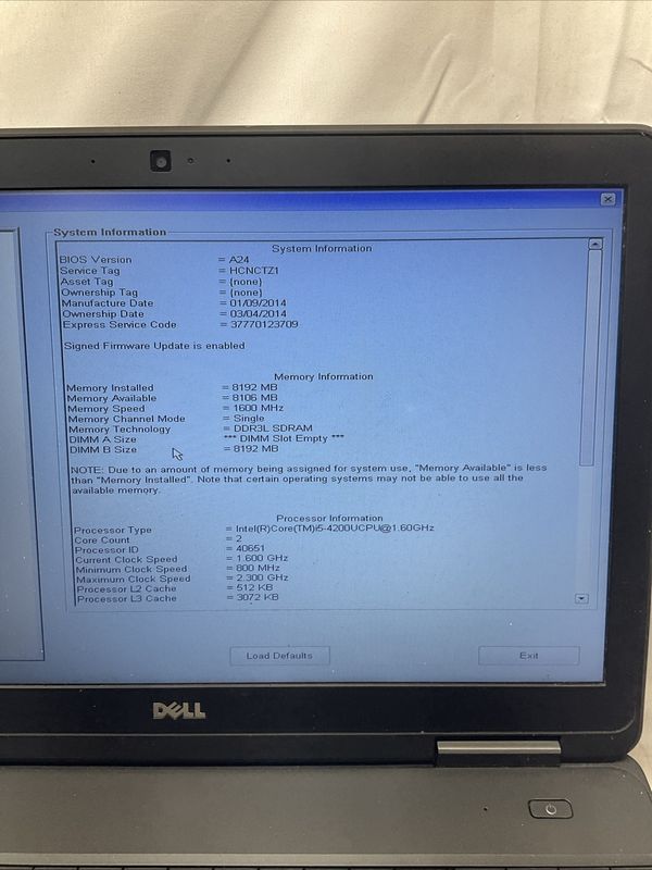 Dell Latitude E5540 Laptop | Intel Core i5 4th Gen | 8GB RAM | NO SSD | For Parts or Repair