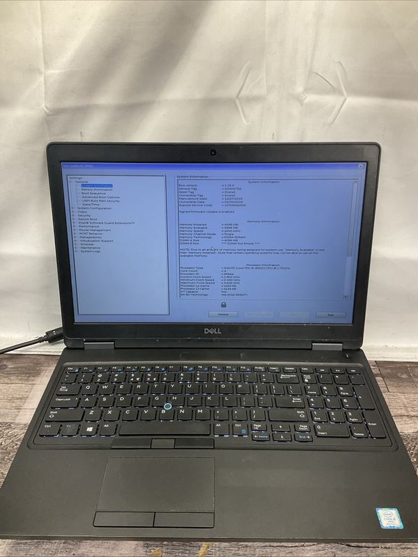 Dell Latitude 5590 Laptop | Intel Core i5 8th Gen | 4GB RAM | NO SSD | BIOS Locked | As-Is