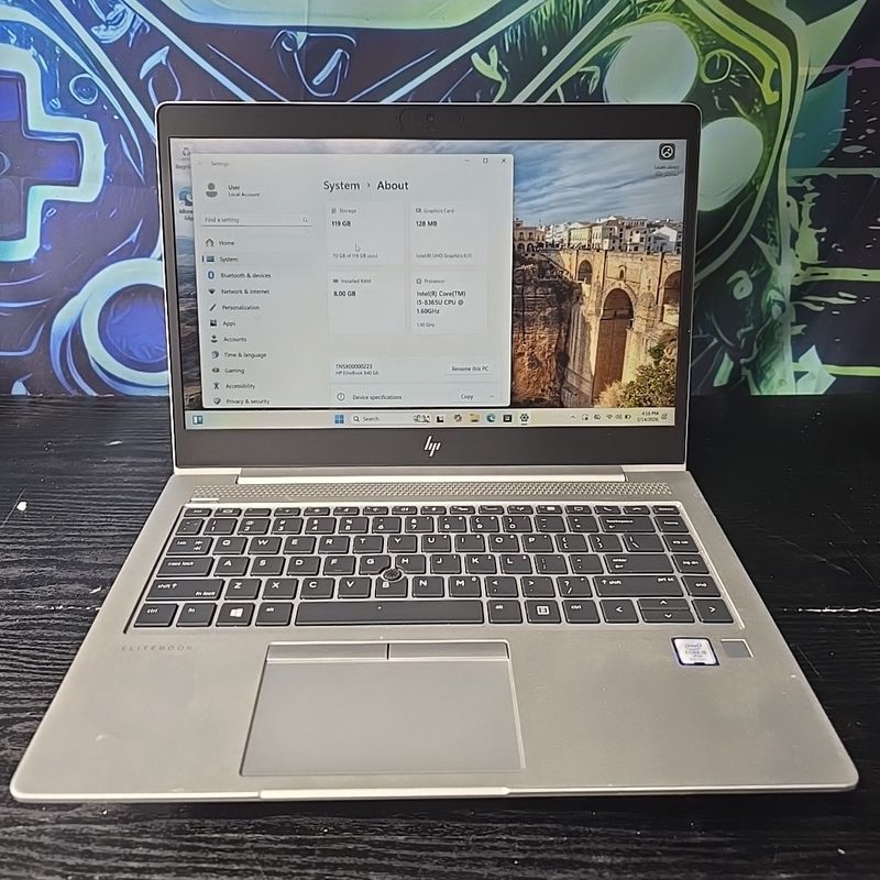 HP EliteBook 840 G6 i5 8th Gen 8GB RAM 128GB SSD 14" Windows 11 Pro