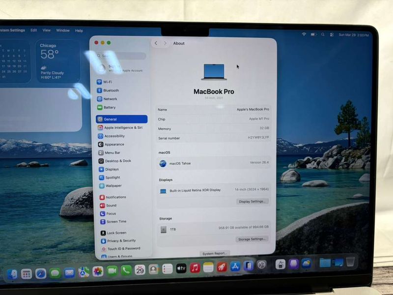 Apple MacBook Pro 14 2021 M1 Pro 32GB RAM 1TB SSD