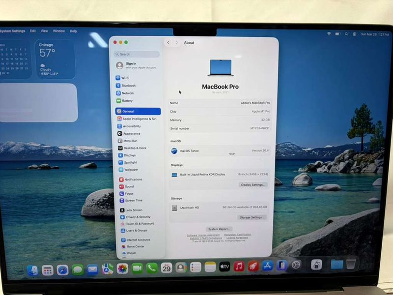 Apple MacBook Pro 16 2021 M1 Pro 32GB RAM 1TB SSD