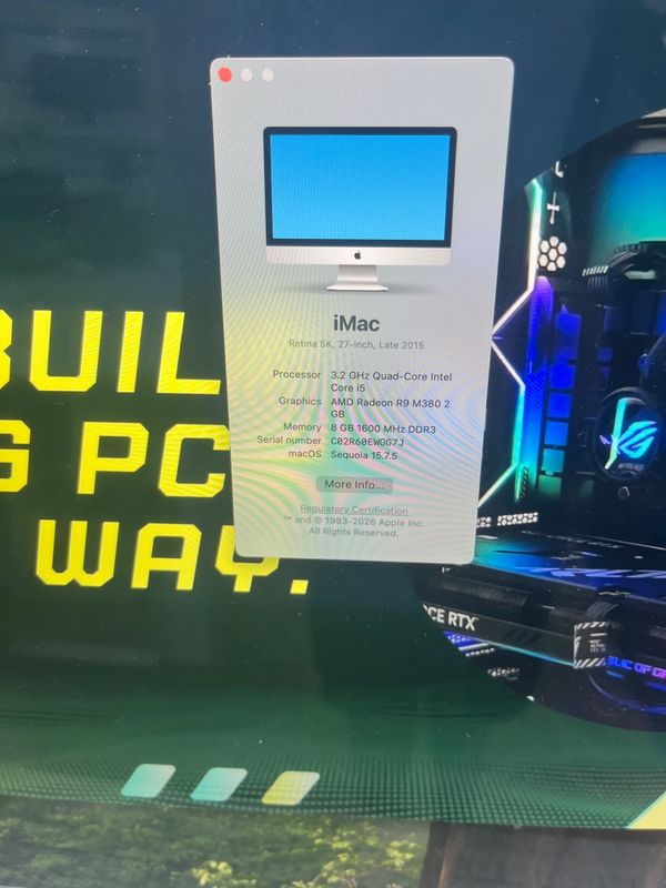 2015 iMac 5K Core i5 8GB 1TB SSD 27" Retina