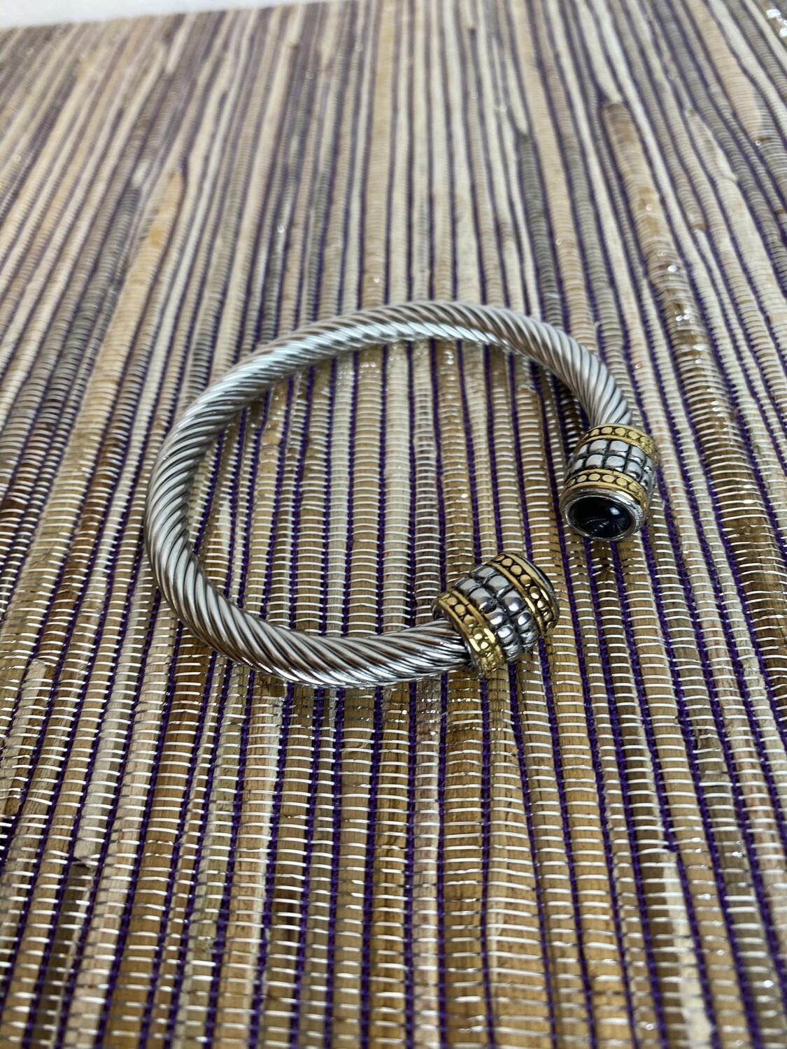 Bangle silver rope 