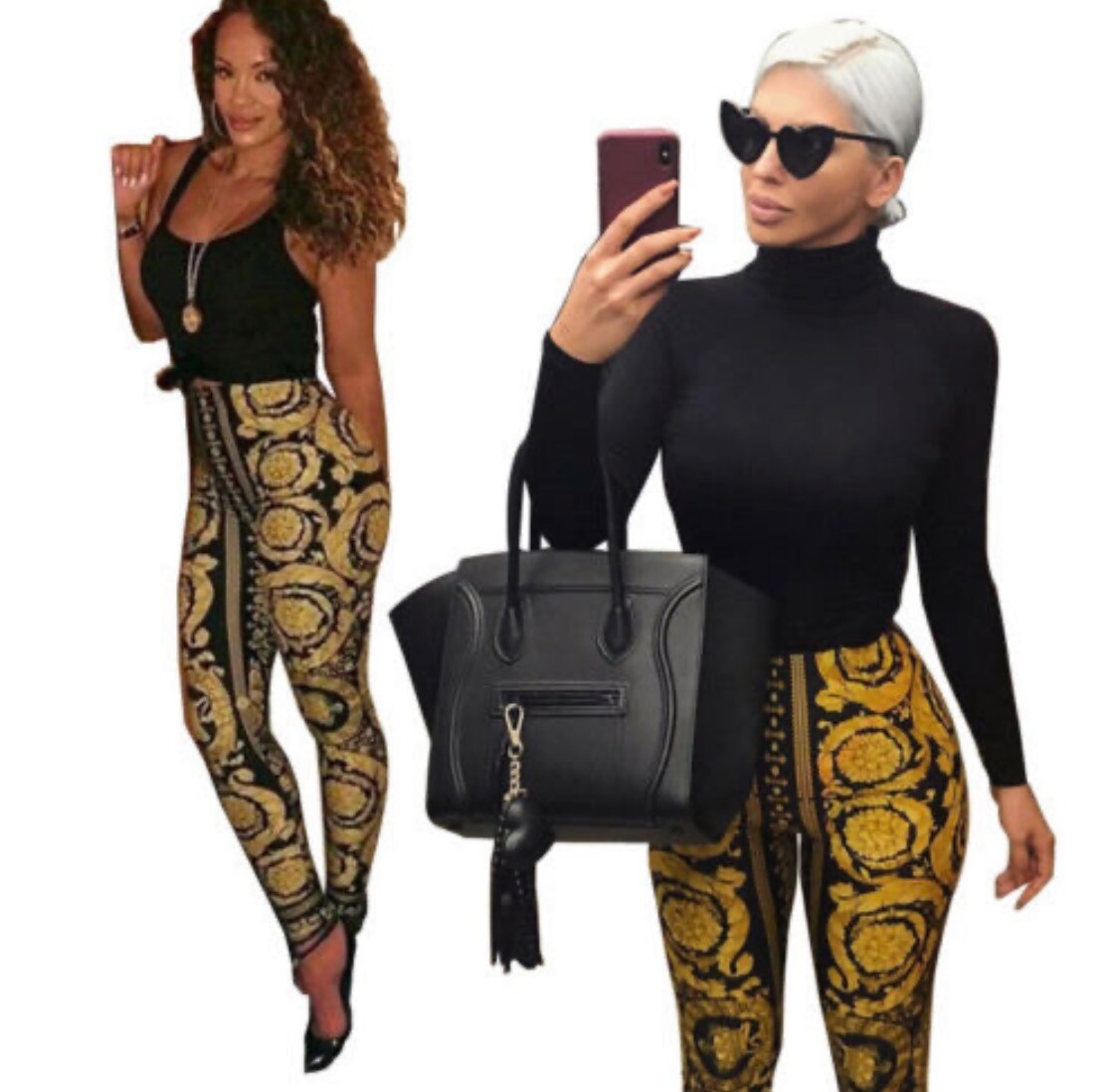 Leggings gold and black 