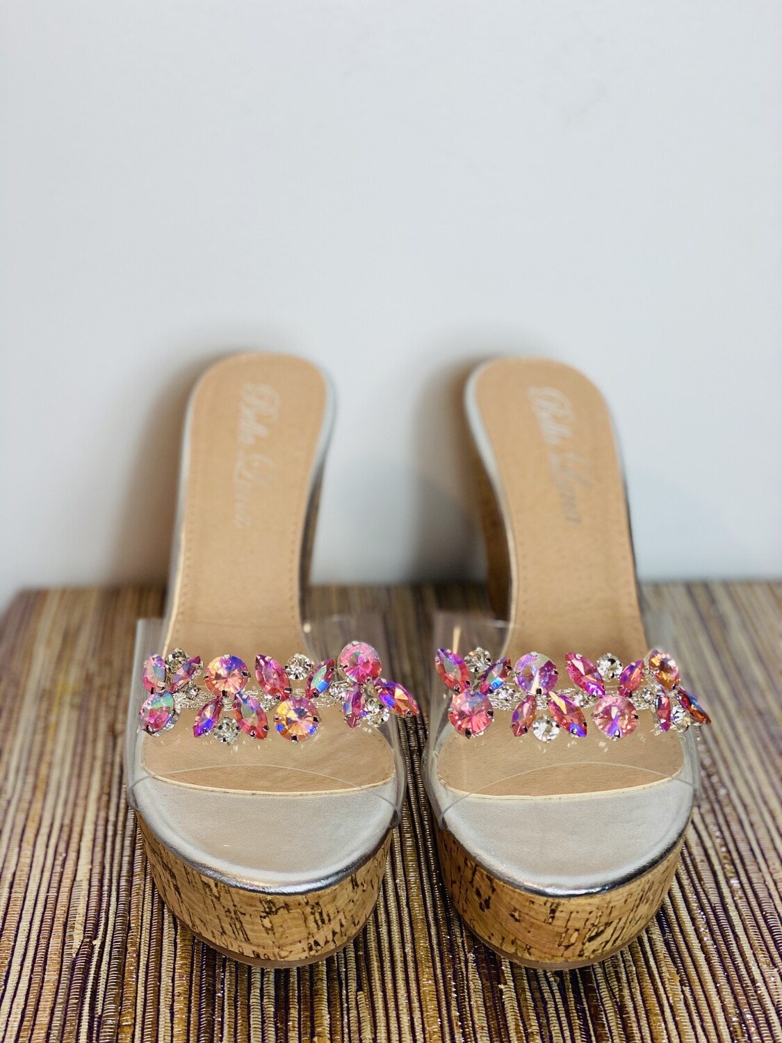 Clear pink wedge