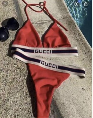 bathing suit G two piece suit red $190