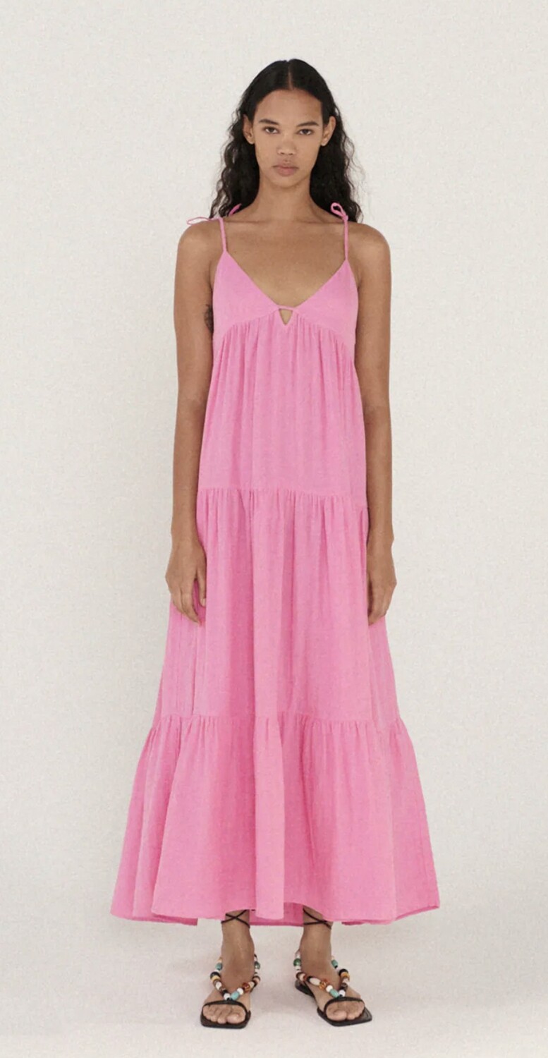 TIED CHIFFON DRESS