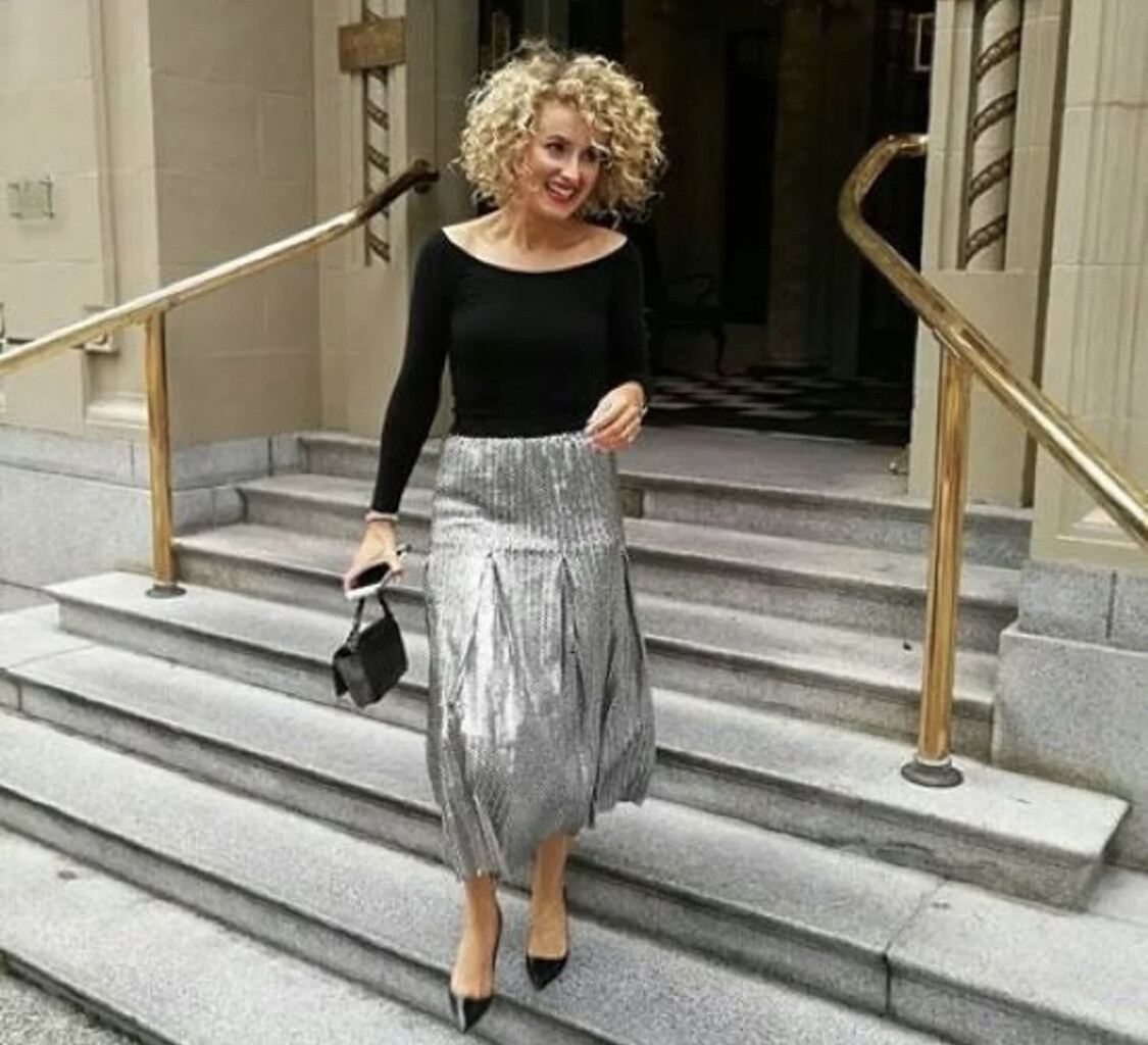 Maje Silver skirt