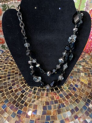 Black double necklace