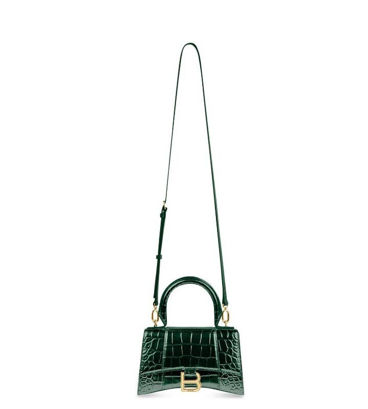 HOURGLASS XS HANDBAG CROCODILE EMBOSSED