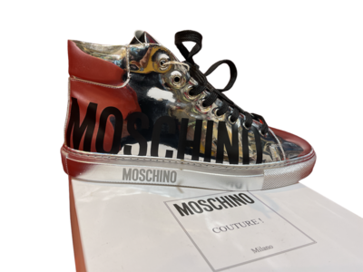 Moschino silver sneakers