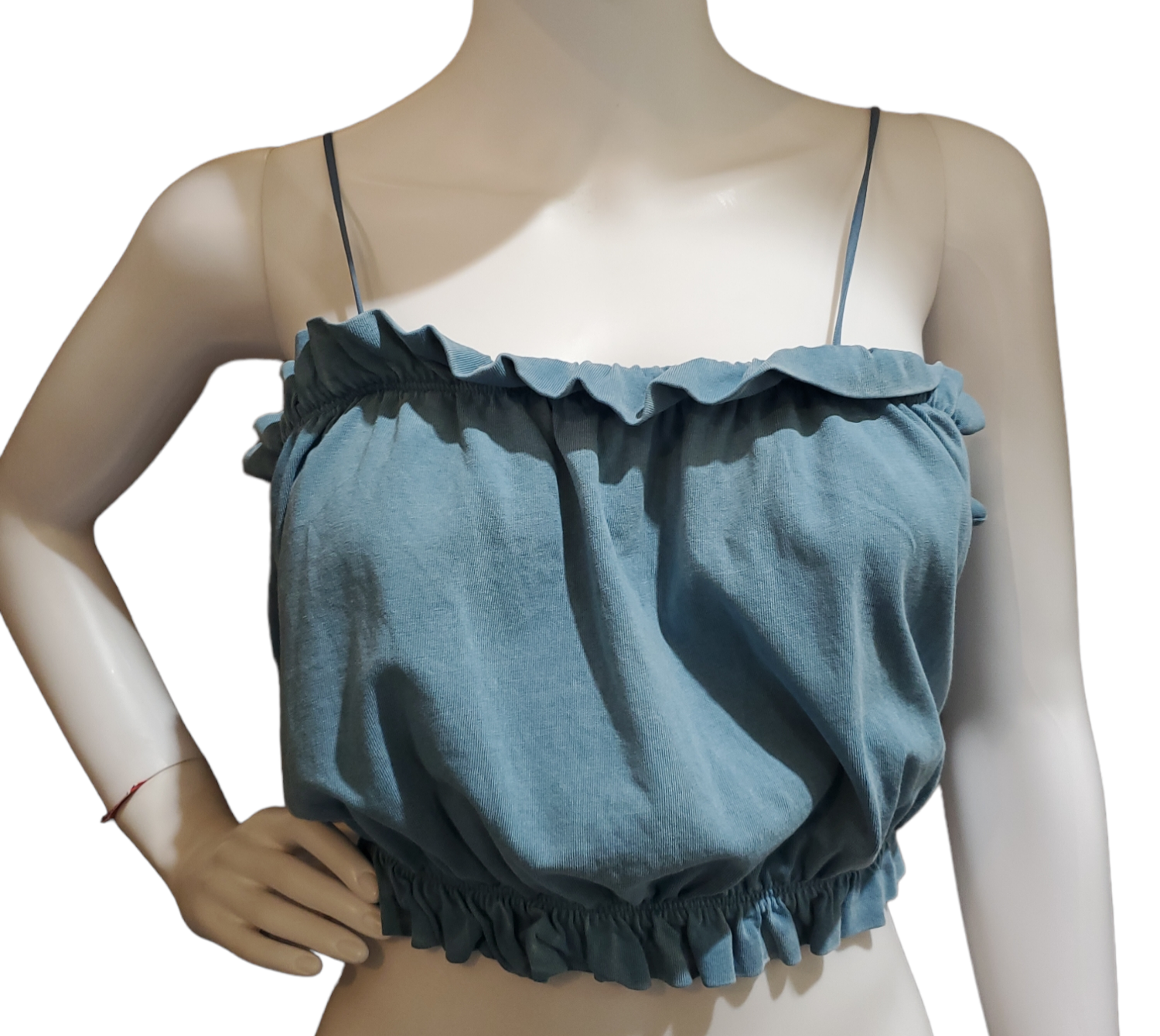 Blue crop top
