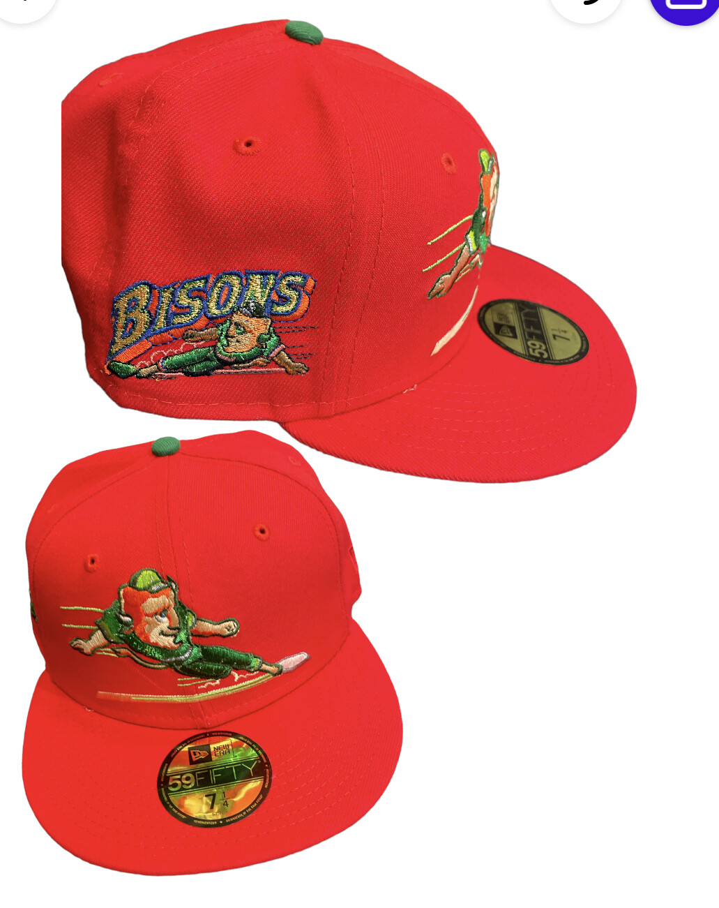 Bison Fitted hat size 71/4