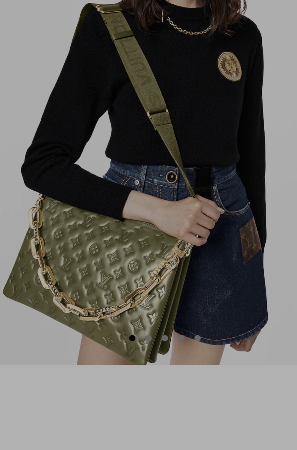 LV 3 part Bag with chain