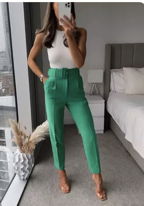 Green dress pants 