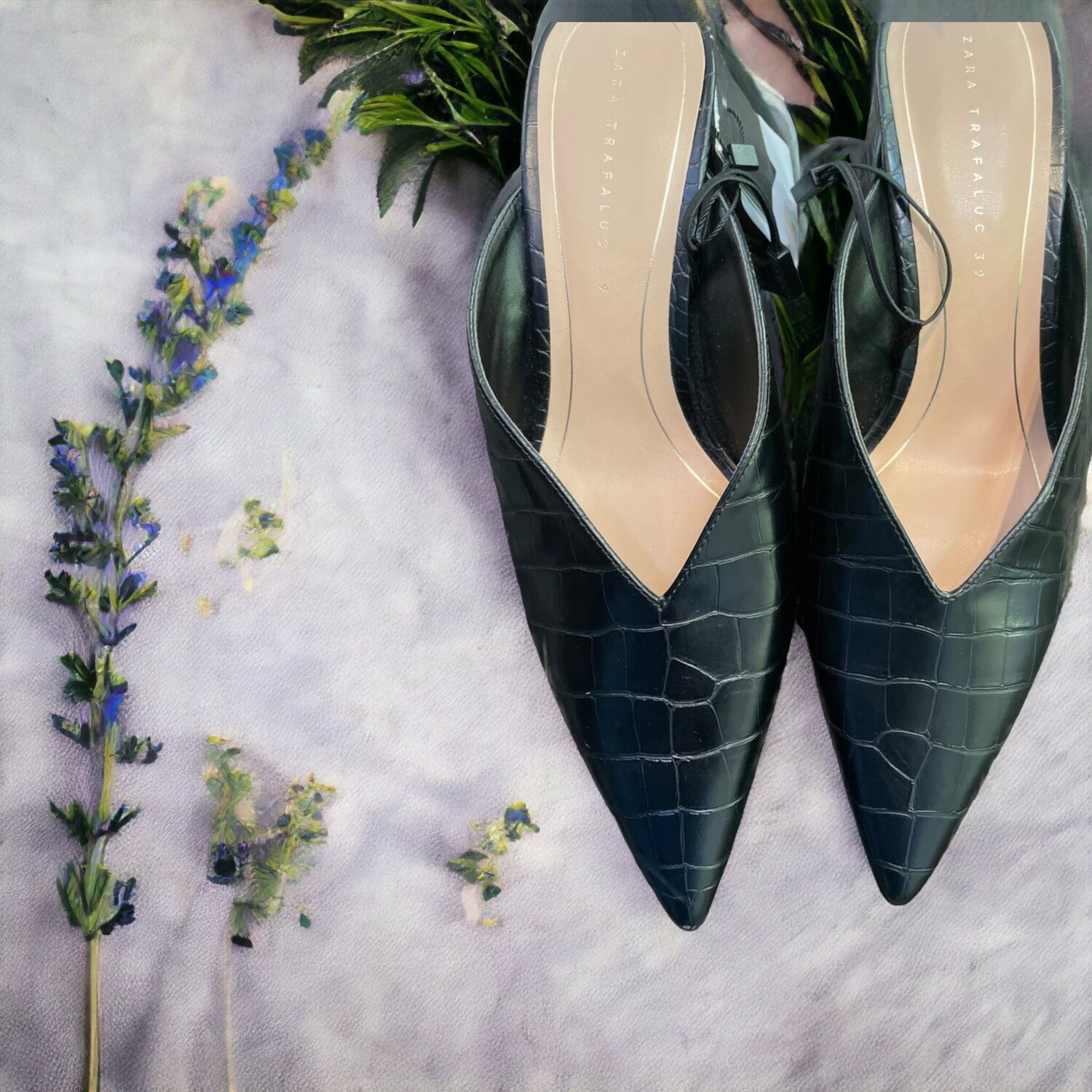 zara pointy toe  flat 
