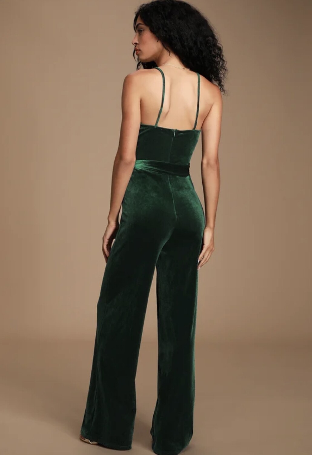 Forest Green Jumpsuit Wide-Leg