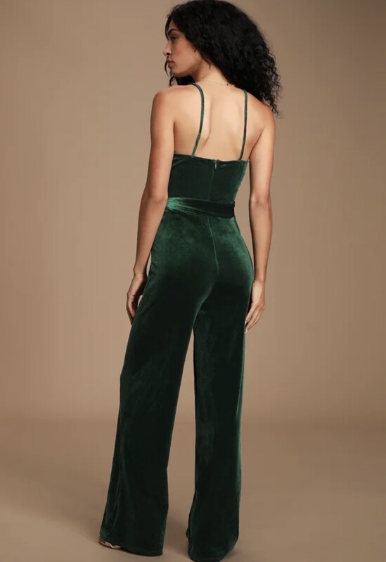 Forest Green Jumpsuit Wide-Leg