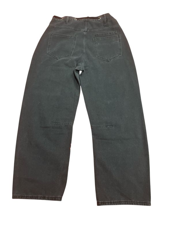 Patch Barrel denim Jeans with draw string waist