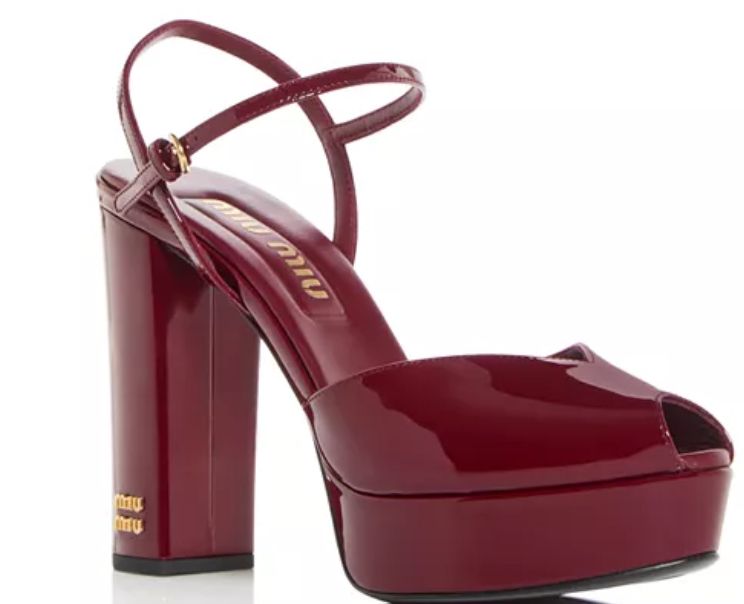 Miu miu pattern leather