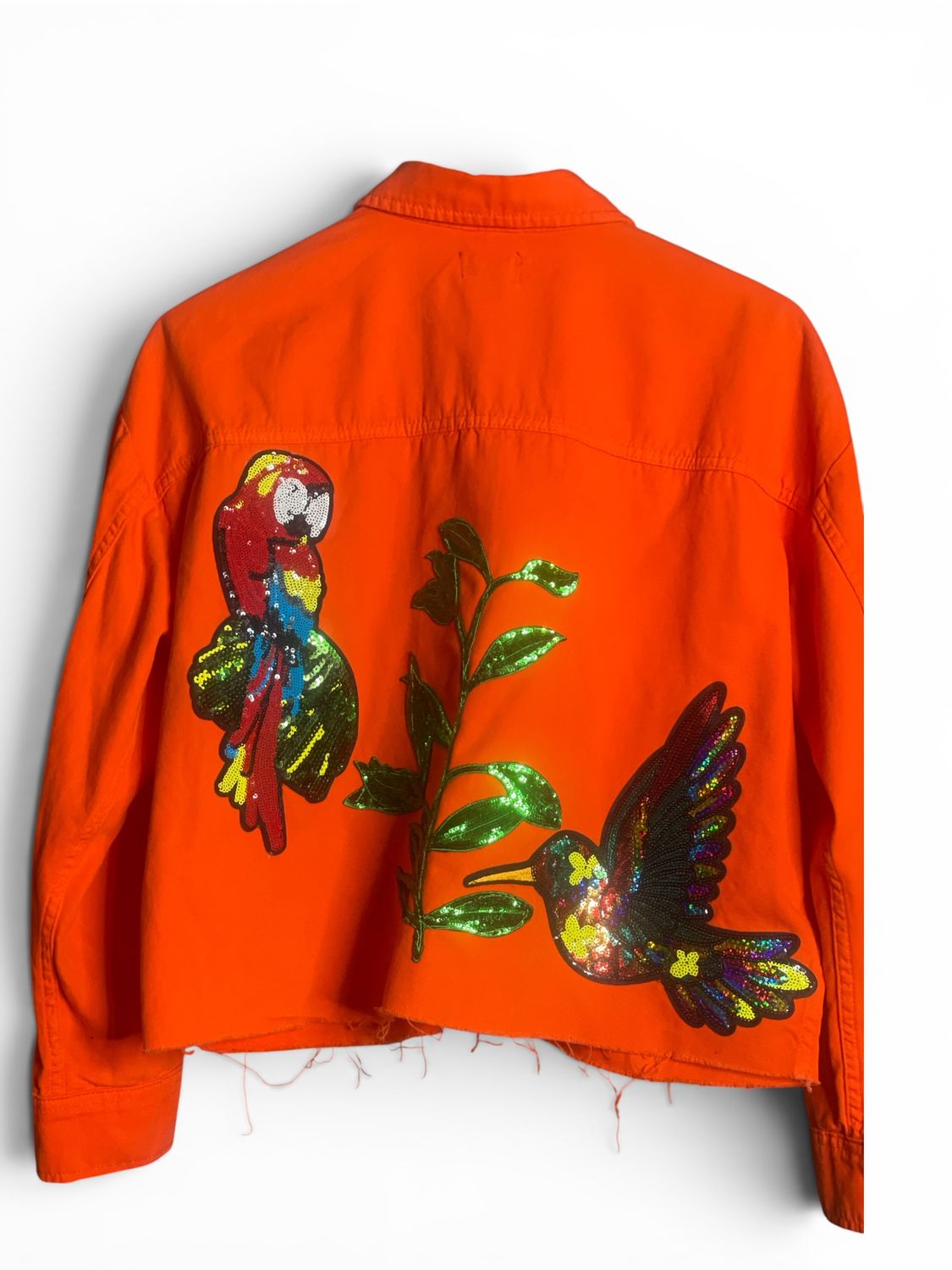 Topshop Up Cycle jeans jacket with patch work