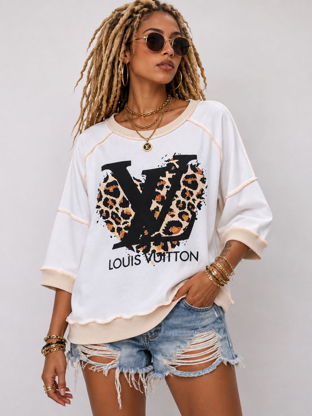 LV Leopard print top