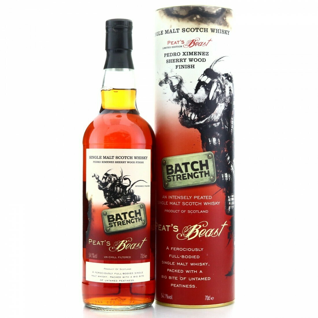 Peat's Beast Batch Strength, PX sherry wood, 70 cl. 54,1% vol.