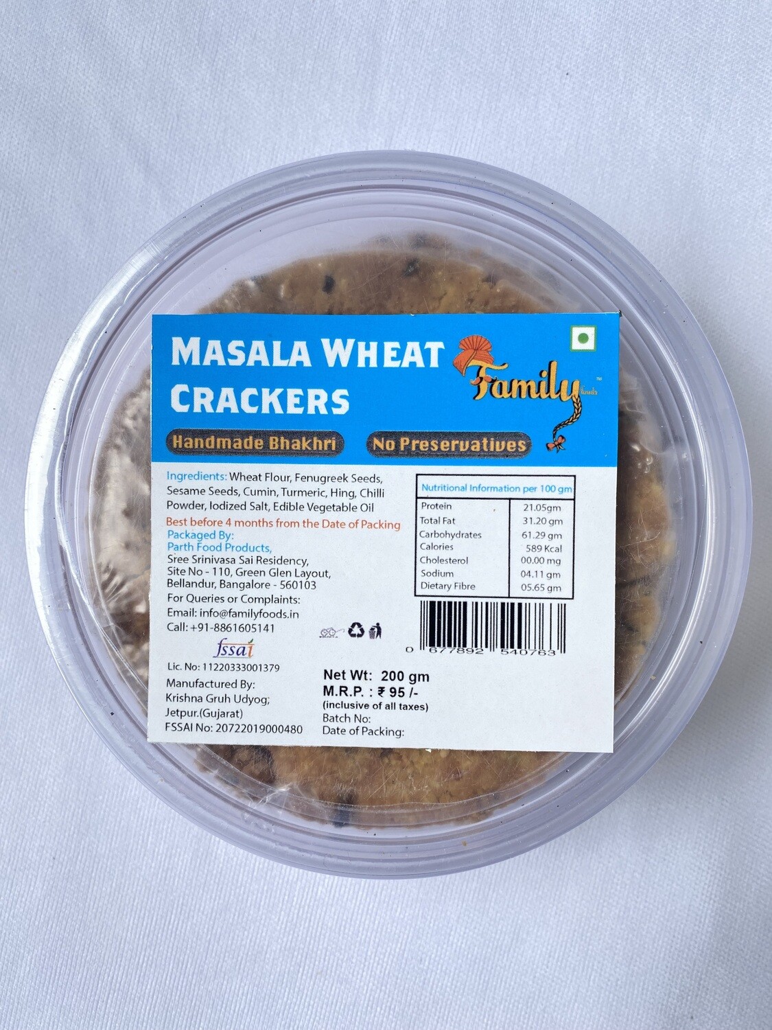Masala Wheat Crackers