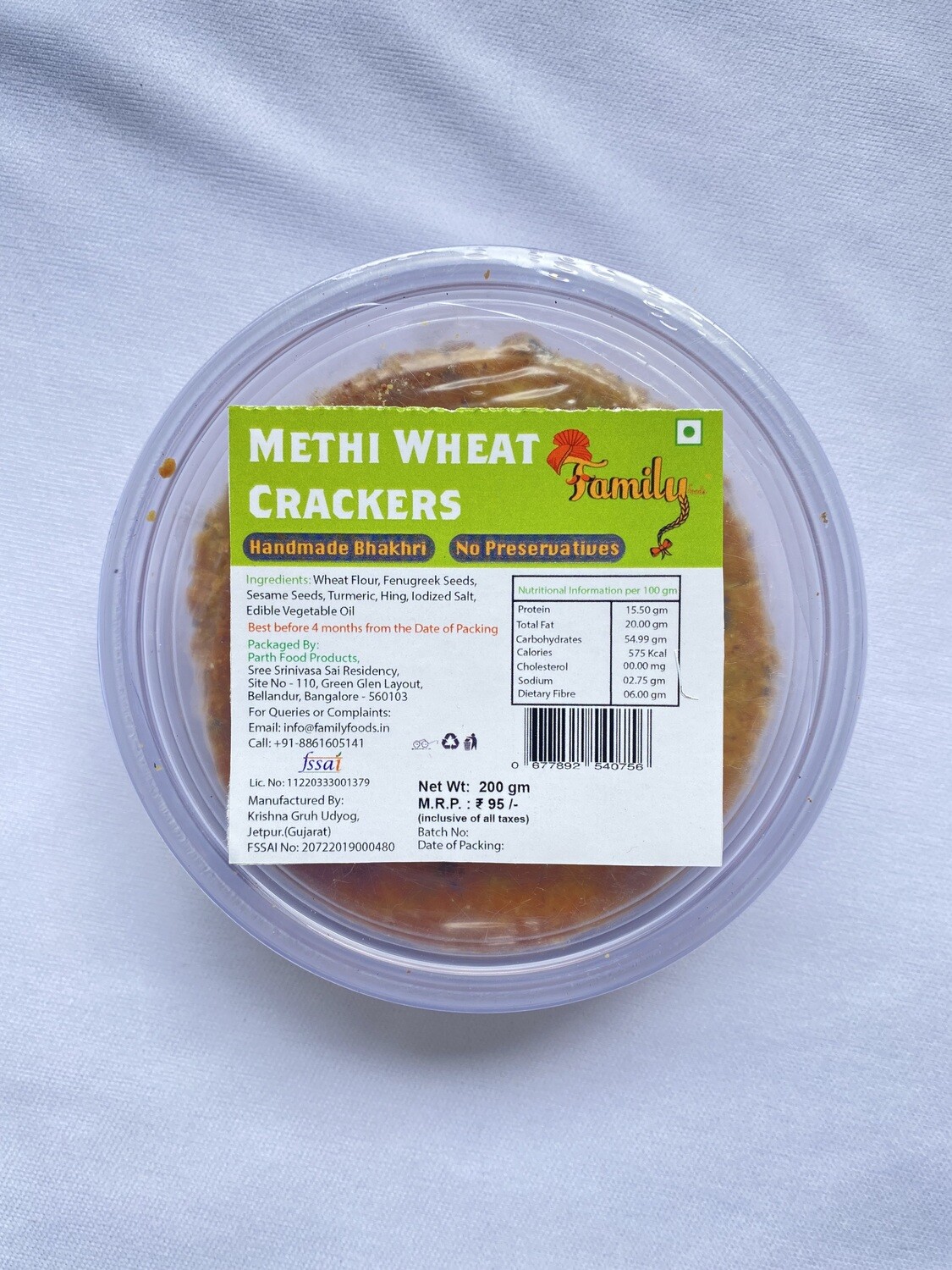 Methi Wheat Crackers