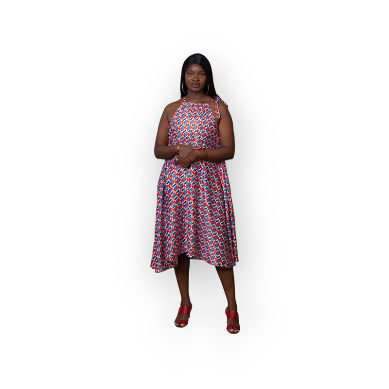 Halter neck A-Line dress 