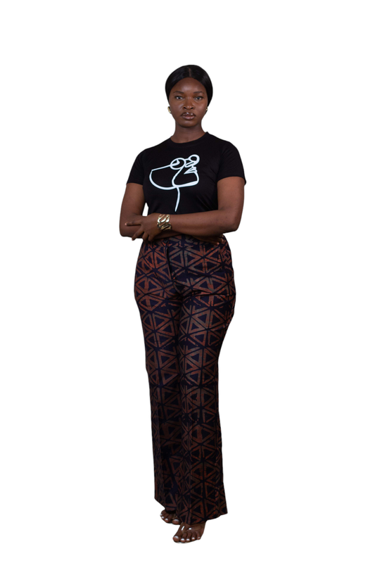 Adire hand dyed pant