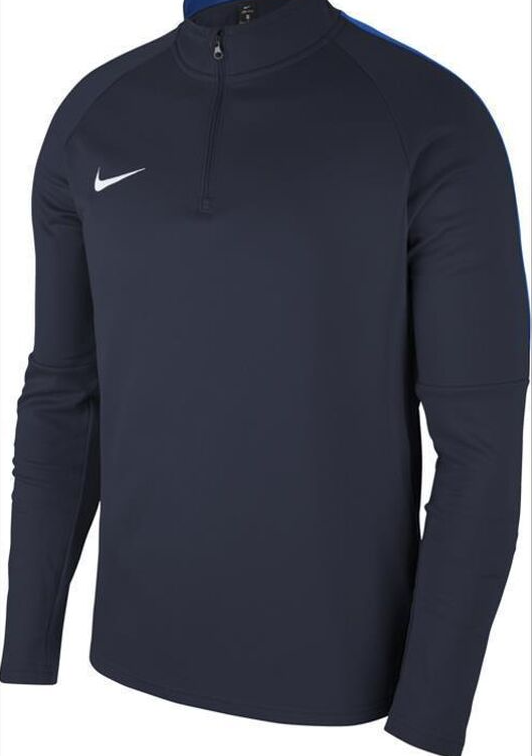 Nike Academy 18 Drill Top Sweatshirt Kinder Dunkelblau (451) mit gelbem Logo in Größe L