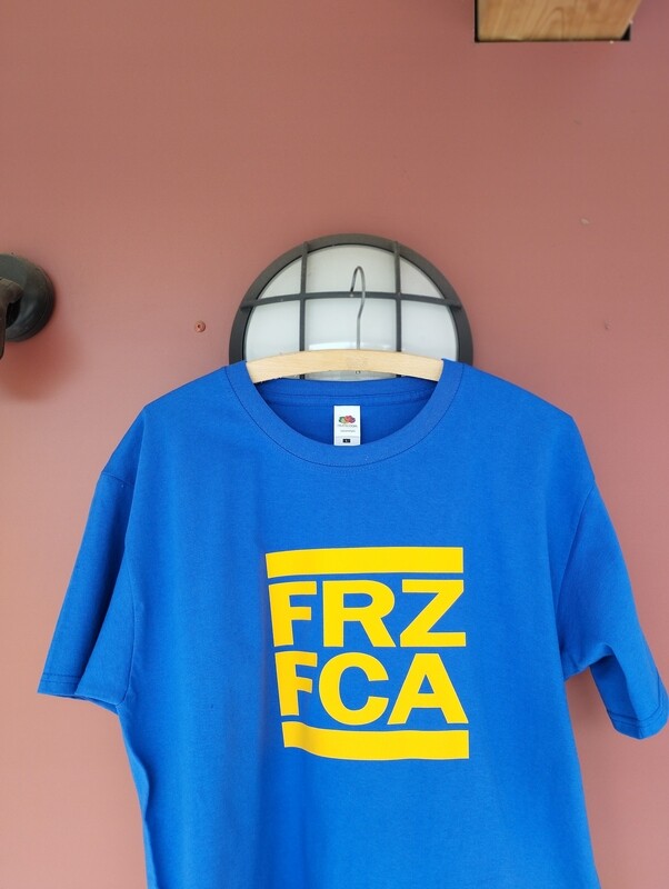 FCA T-Shirt royalblau mit Wunschaufdruck (Erw-L)