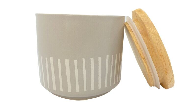 Light Grey Container - Double Wick Candle (40+hr)