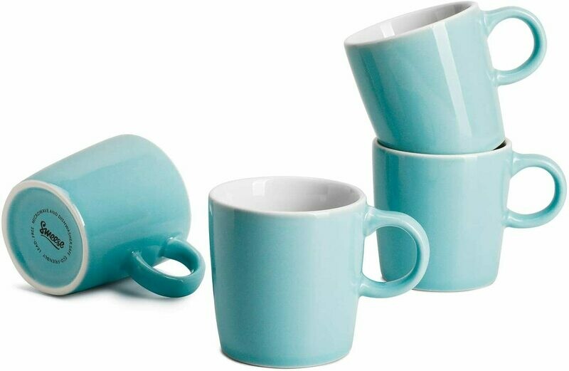 Porcelain Espresso Cups - 3.5 Ounce - Set of 4, Turquoise