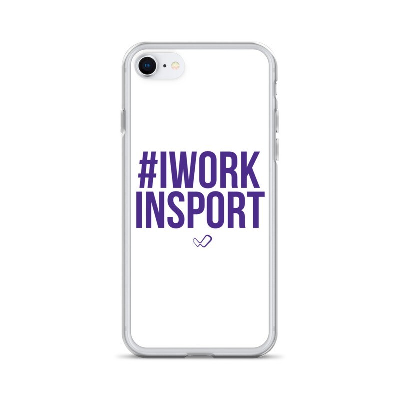 iPhone white Case (purple #IWORKINSPORT)