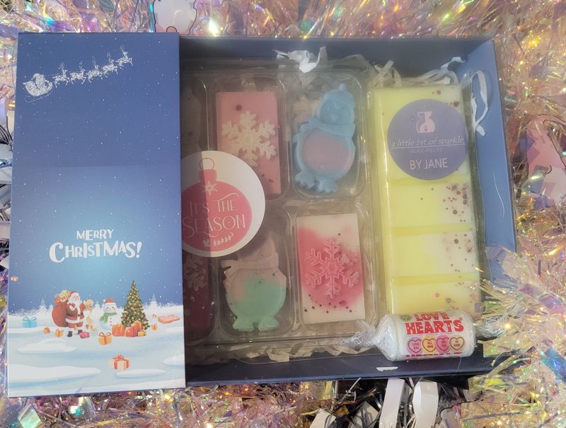 Christmas gift box blue 