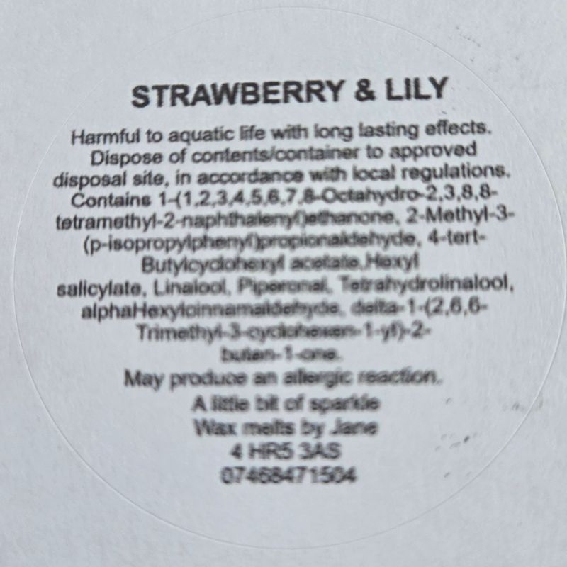 Strawberry and lily snapbars 