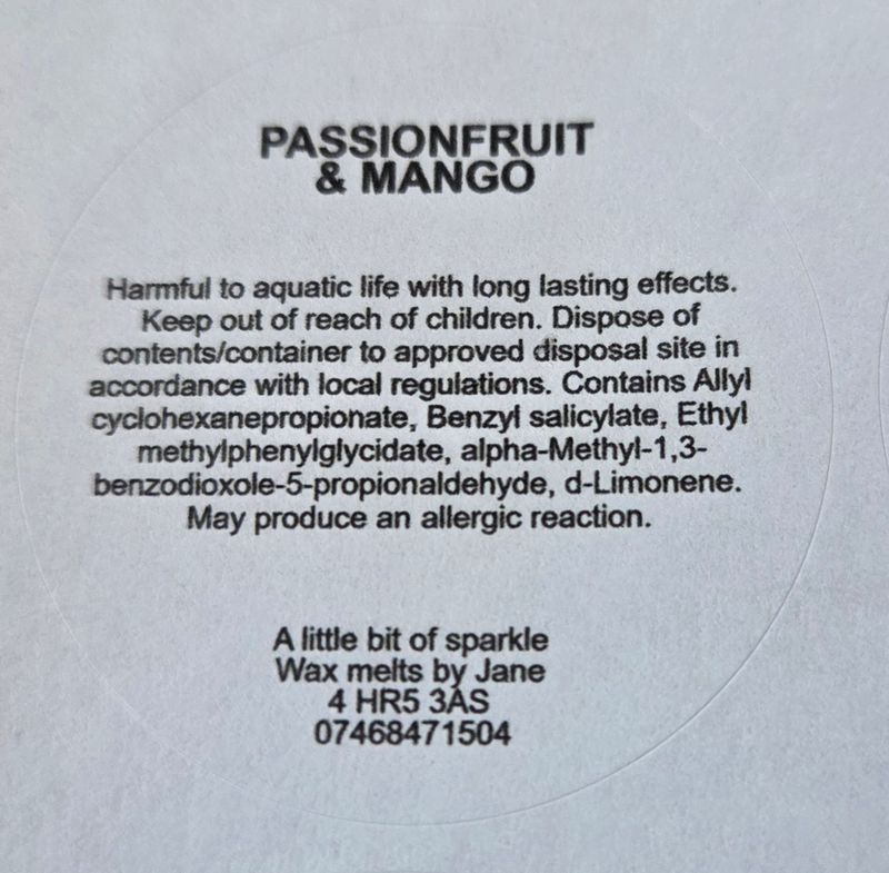 Passionfruit and mango snapbar