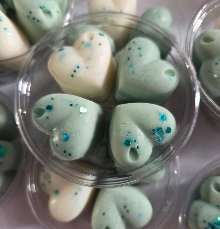 English pear and fressia pots English pear and fressia pots