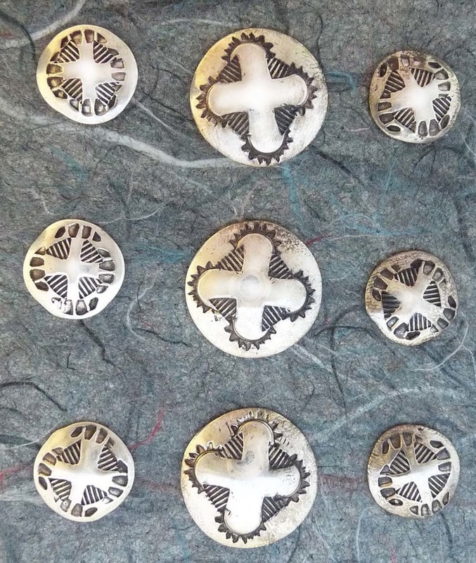 Sterling Silver Hand Stamped Jacket Button Set