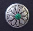 Small stamped silver with turquoise