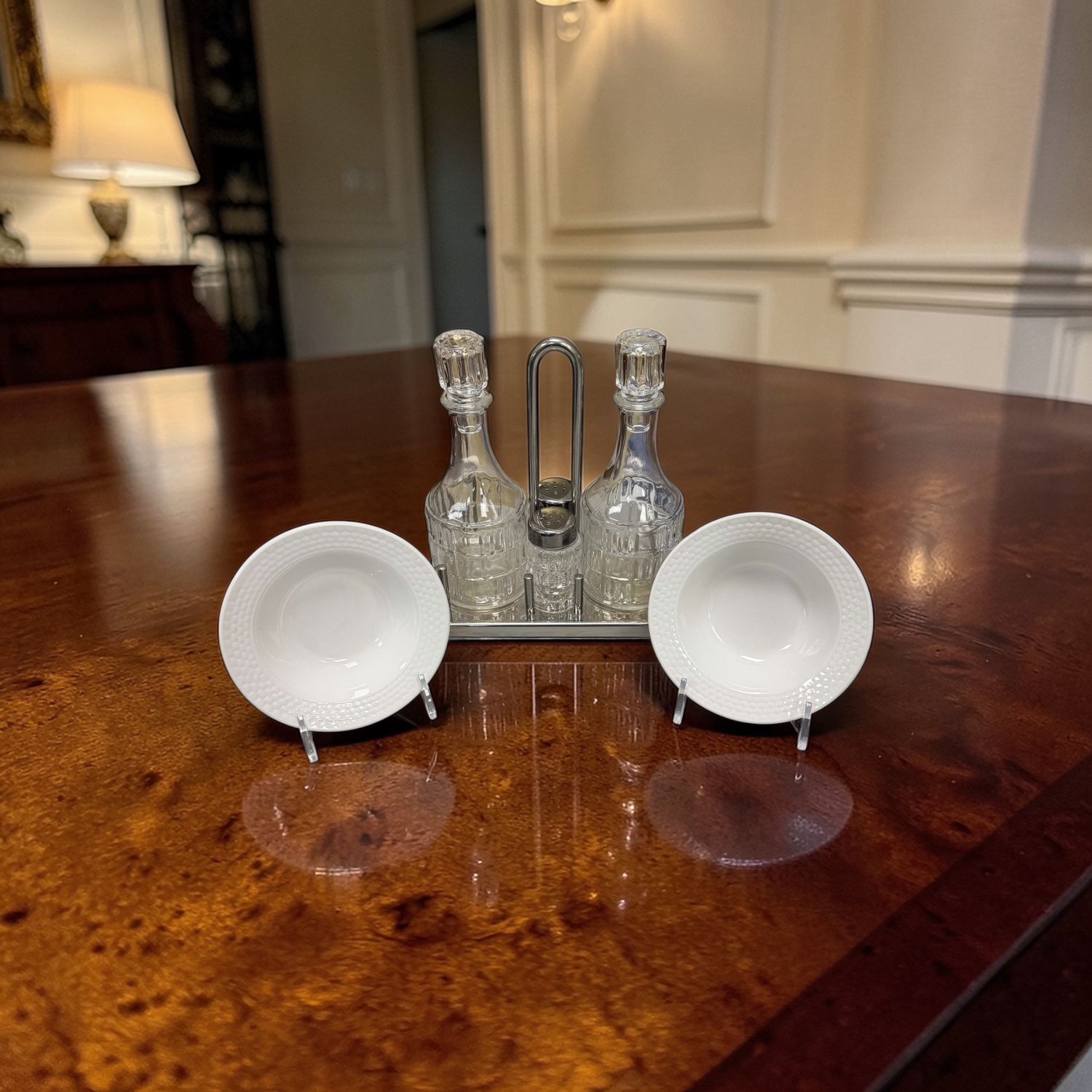 Oil &amp; Vinegar S&amp;P Cruet Set with 2 Condiments Bowls
