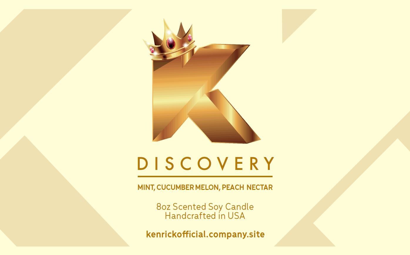 DISCOVERY (Mint, Cucumber Melon, Peach Nectar) - Kenrick Official Premium Scented Soy Candle