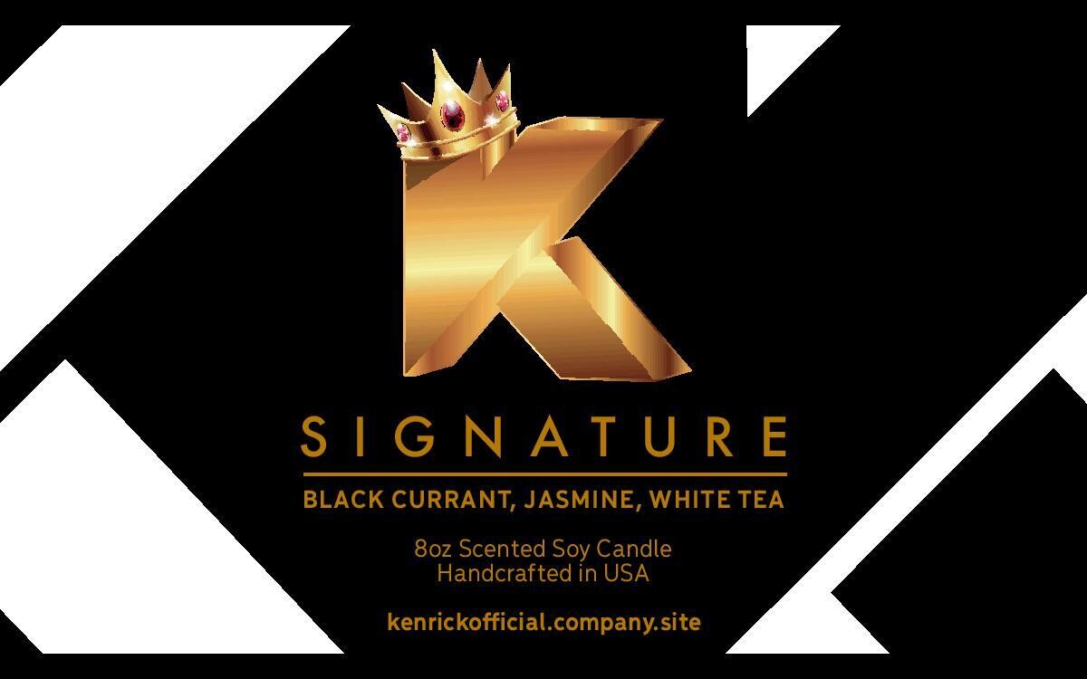 SIGNATURE (Black Currant, Jasmine, White Tea) - Kenrick Official Premium Scented Soy Candle