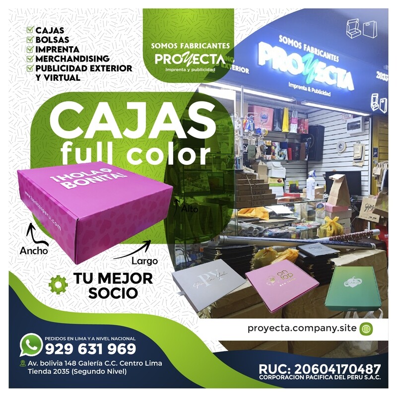 CAJAS FULL COLOR