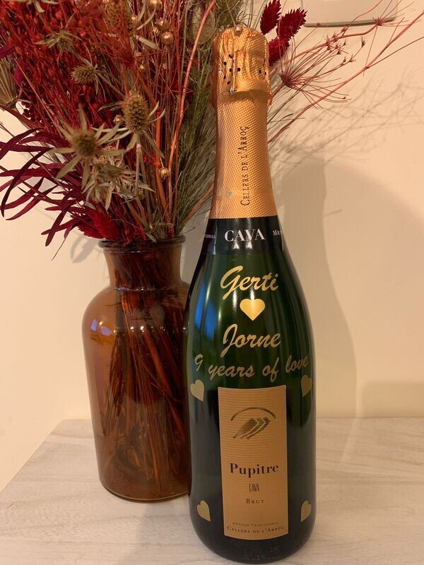 Fles cava - gepersonaliseerd