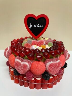 Snoeptaart &#39;Je t&#39;aime&#39;