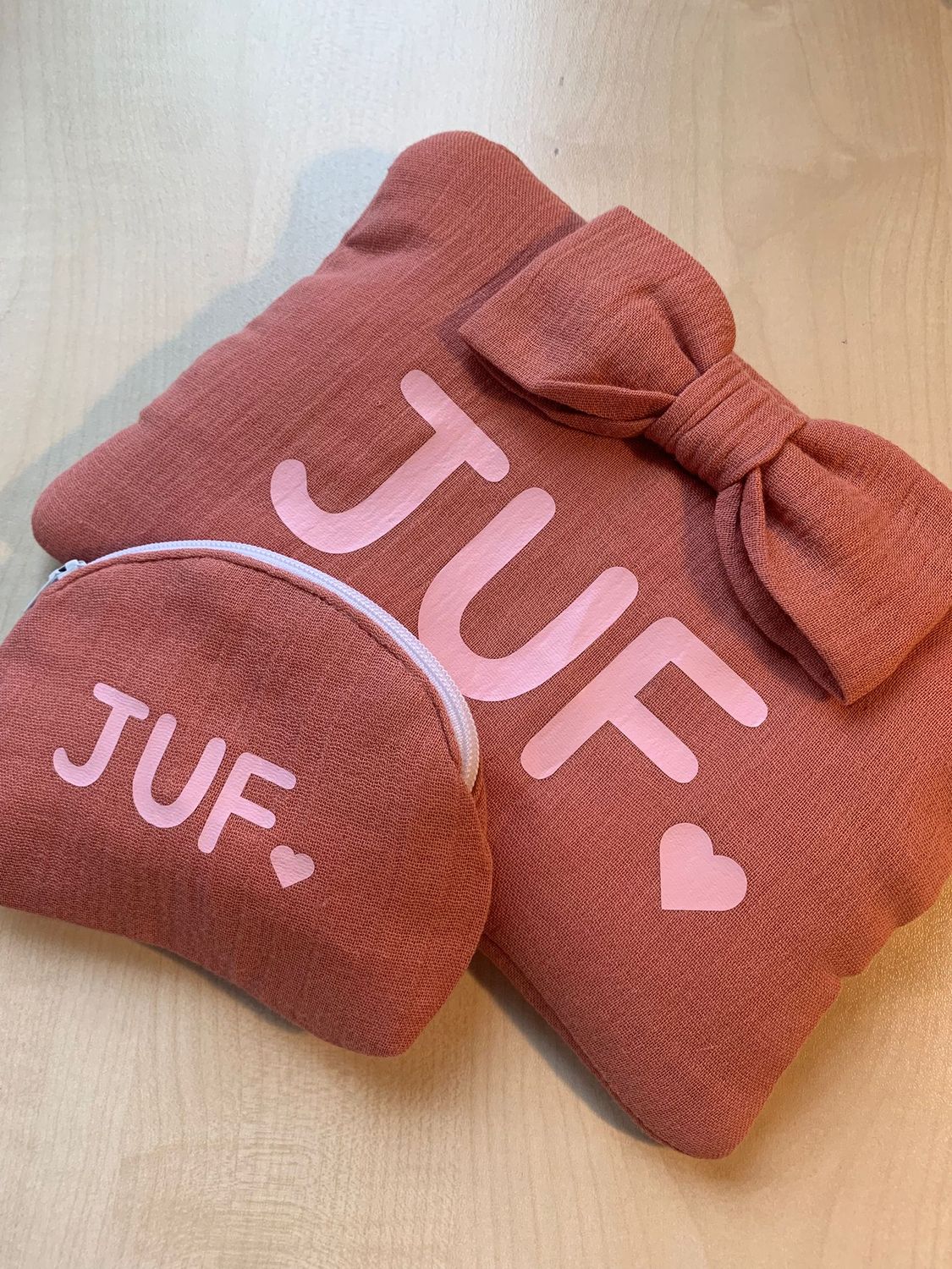 Roze tasje juf